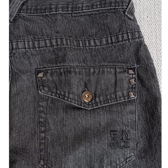 ENYCE Sean Combs Vintage Jeans 38X31 Black Loose Straight Street Back Flap Y2k - Picture 11 of 16